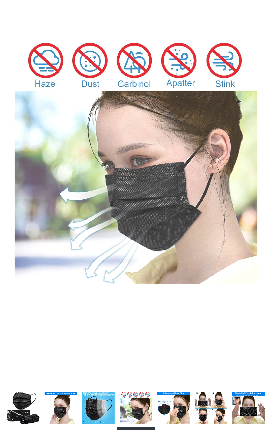Disposable Face Mask of 50 Pack Disposable
