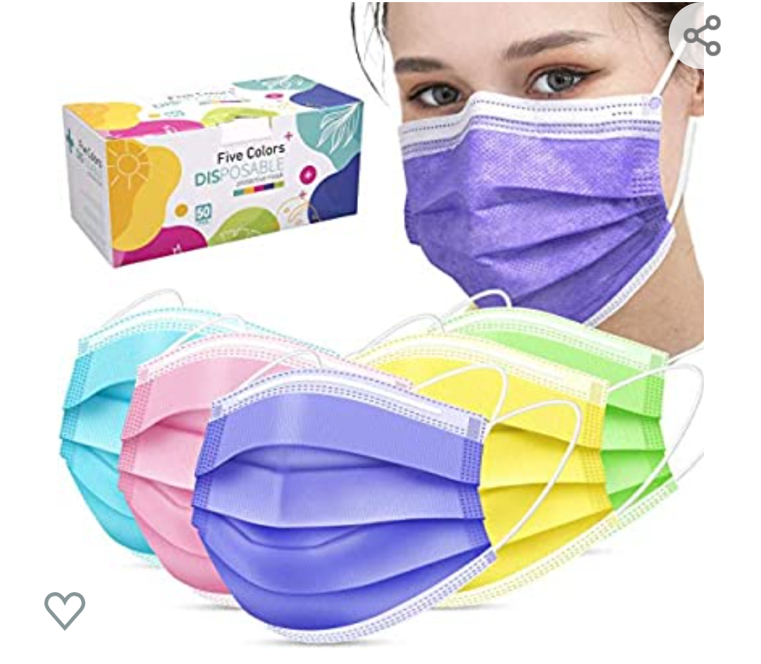 Disposable Face Mask of 50 Pack Disposable