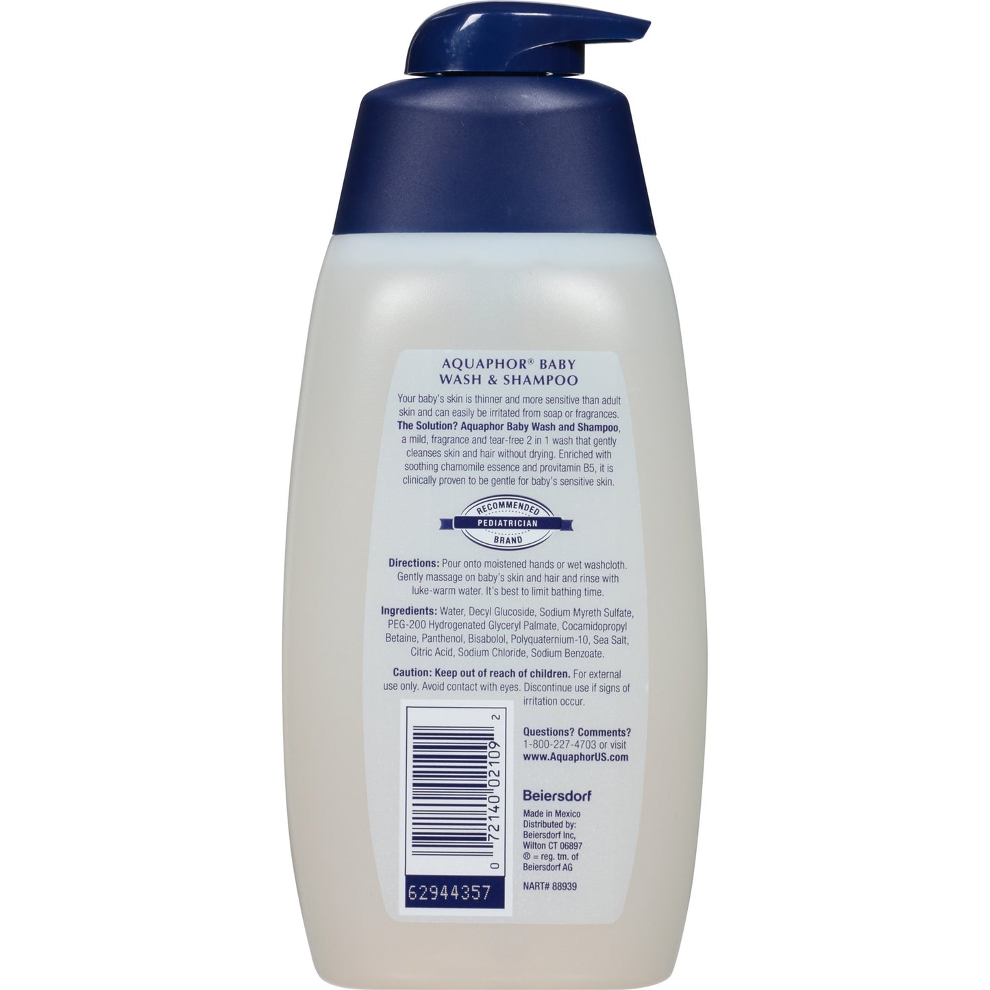 Aquaphor Baby Wash & Shampoo, Tear Free Baby Shampoo and Body Wash