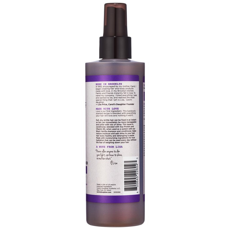 Carol's Daughter Black Vanilla Moisturizing Detangling Leave-in Conditioner with Vitamin B5 & Aloe, 8 fl oz