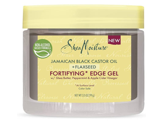 SheaMoisture Styling Black Edge Control Gel For Curly Hair Jamaican Black Castor Oil and Flaxseed Paraben-Free Anti-Frizz Hair Gel 3.5 oz