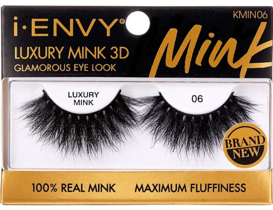 i-ENVY Luxury Mink collection 100% Real Mink (1 PACK, 6i-ENVY False Lashes Luxury Mink Collection Eyelashes 100% Real Mink Glamorous Eye Look Lashes Maximum Fluffiness 3D Multi-Curl Angle