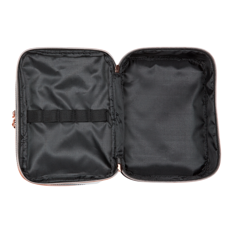 Tartan + Twine Basics Black Double-Zip Train Case