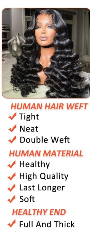 Deep Wave Lace Front Wigs Human Hair Glueless Wigs Pre Plucked with Baby Hair 200 Density 13x4 HD Transparent Lace Front Wigs for Women (26 Inch, Deep Wave Wigs)