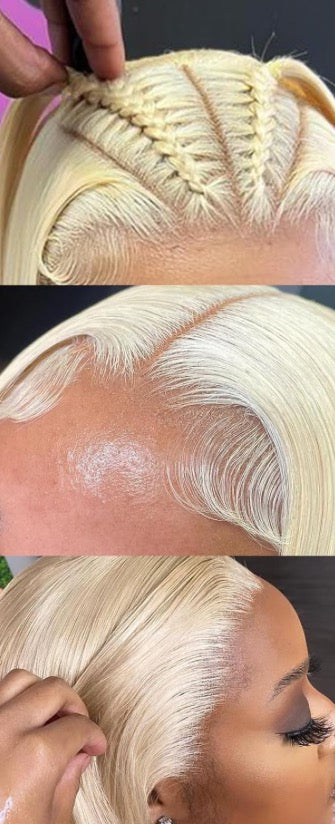 BunGiol 30 Inch Lace Front Wig Human Hair 613 Blond Lace Front Wig Human Hair 13x4 Hd Straight Lace Front Wigs Human Hair Bleached Knots 613 Glueless Human Hair Wigs For Black Women 180% Density