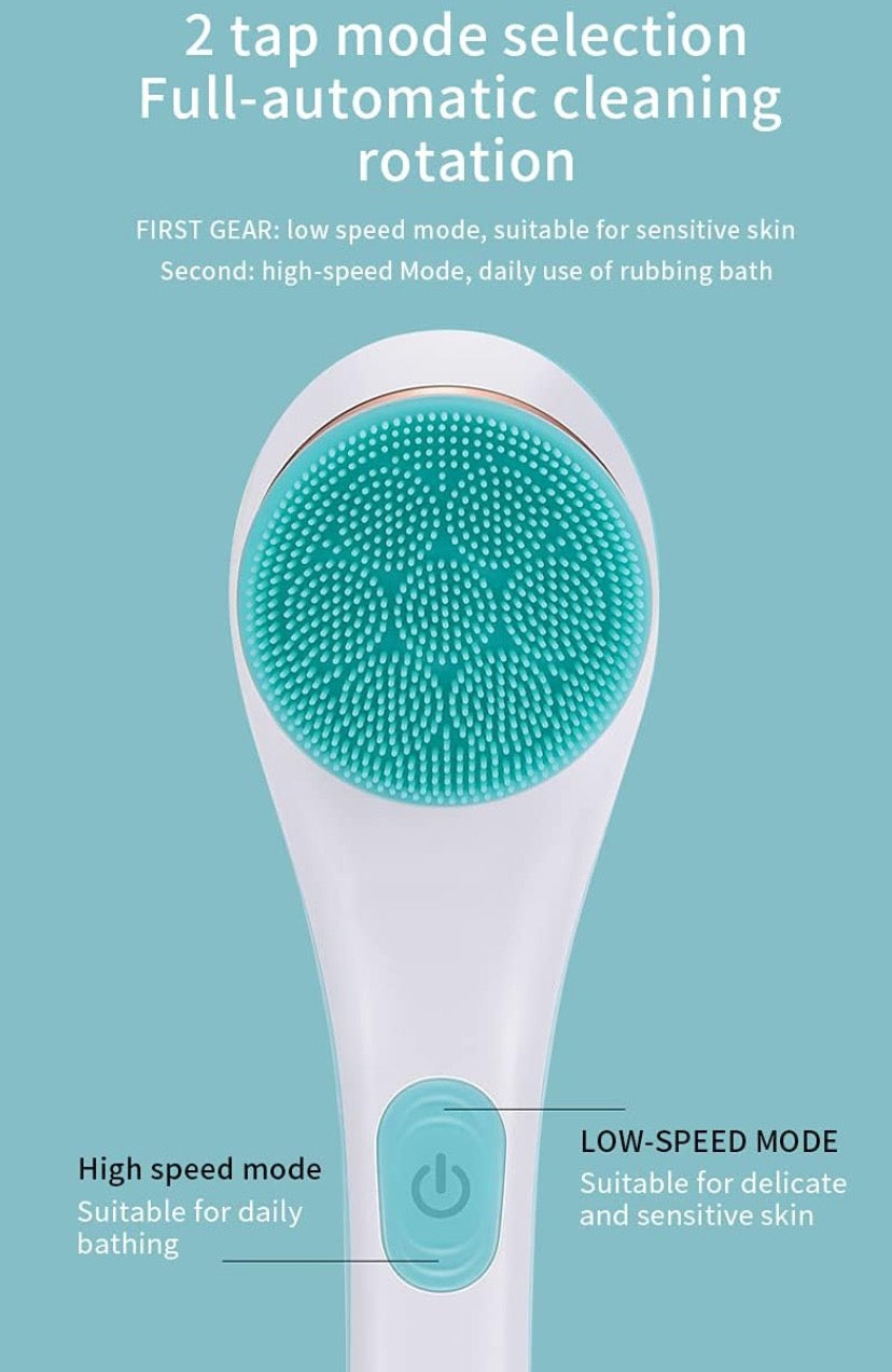 Body Brush Rechargeable, Electric Body Brush Set, Scrubber Shower Brush with Long Handle, Spin Skin Brush with 6 Brush Heads for Cleanse, Massage, exfoliate and Pamper Your Skin in The Shower