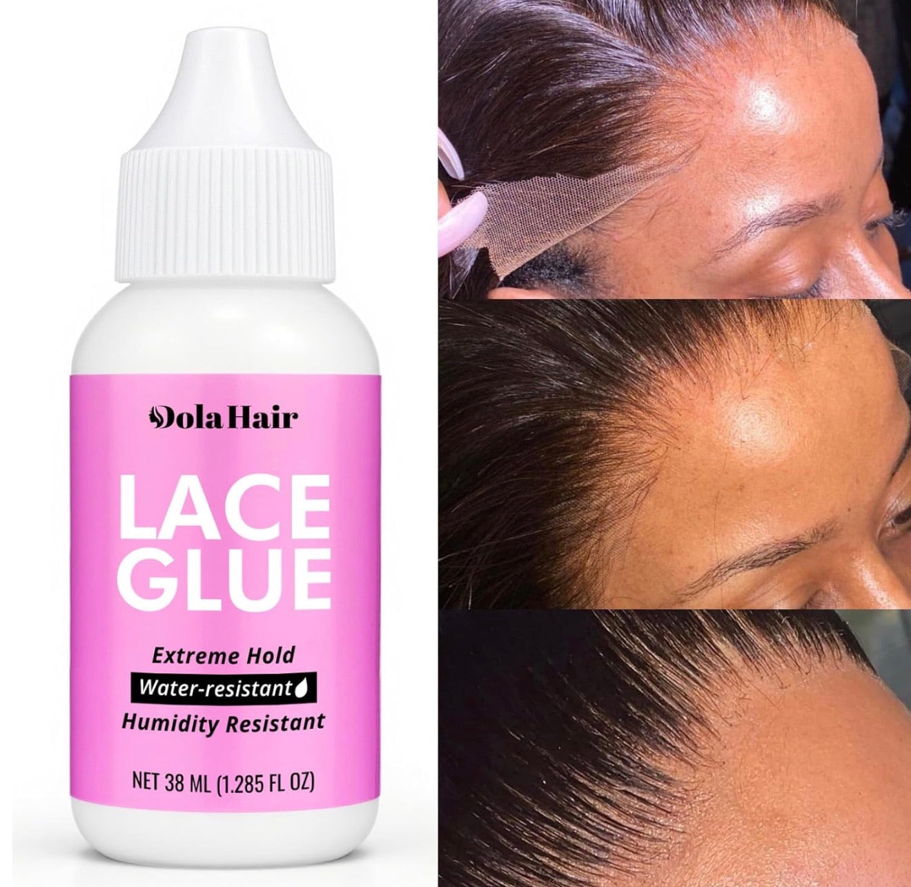 Dolahair Extreme Hold Lace Glue Invisible Bonding, 1.285 Ounce