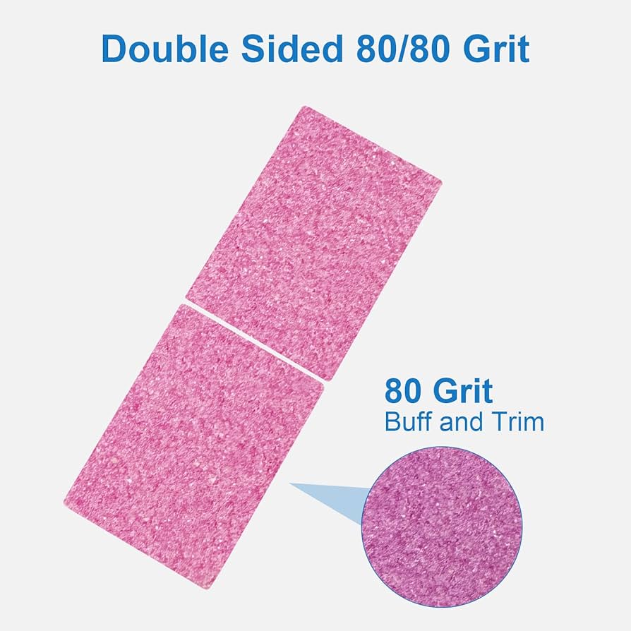 80/80 Grit Nail Buffers (50 Pack), Mini Nail Buffer Block Nail Files for Acrylic Nails and Natural Nails, Coarse Nail Buffer Blocks Bulk Buffing for Nail Buff Professional Manicure File Set Pink
