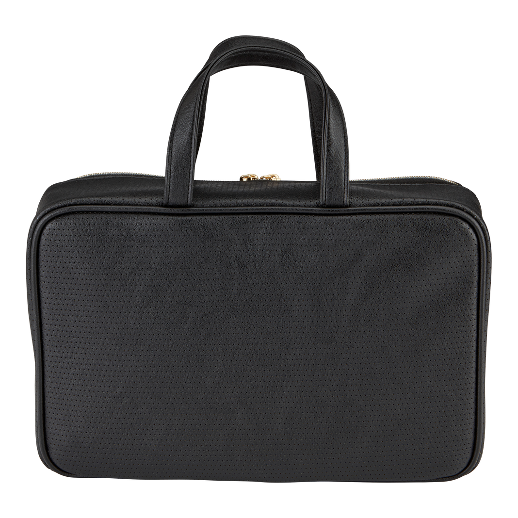 Tartan + Twine Deluxe Weekender Black Perforated