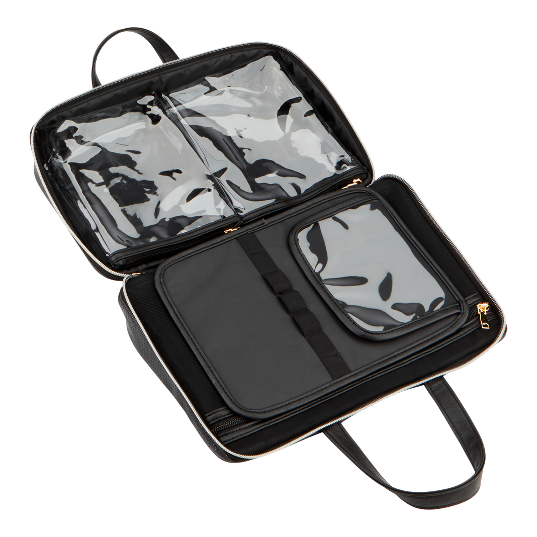 Tartan + Twine Deluxe Weekender Black Perforated