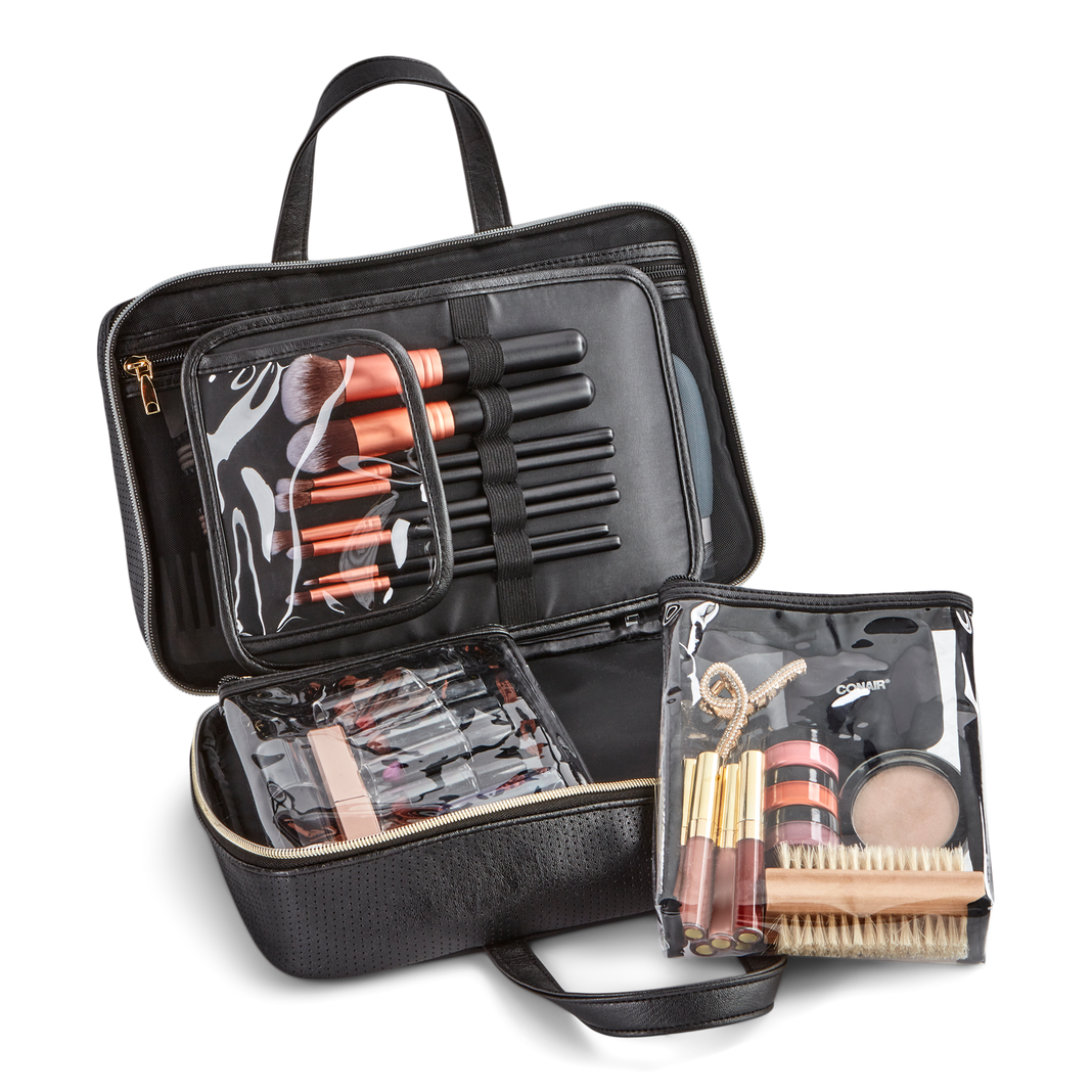 Tartan + Twine Deluxe Weekender Black Perforated