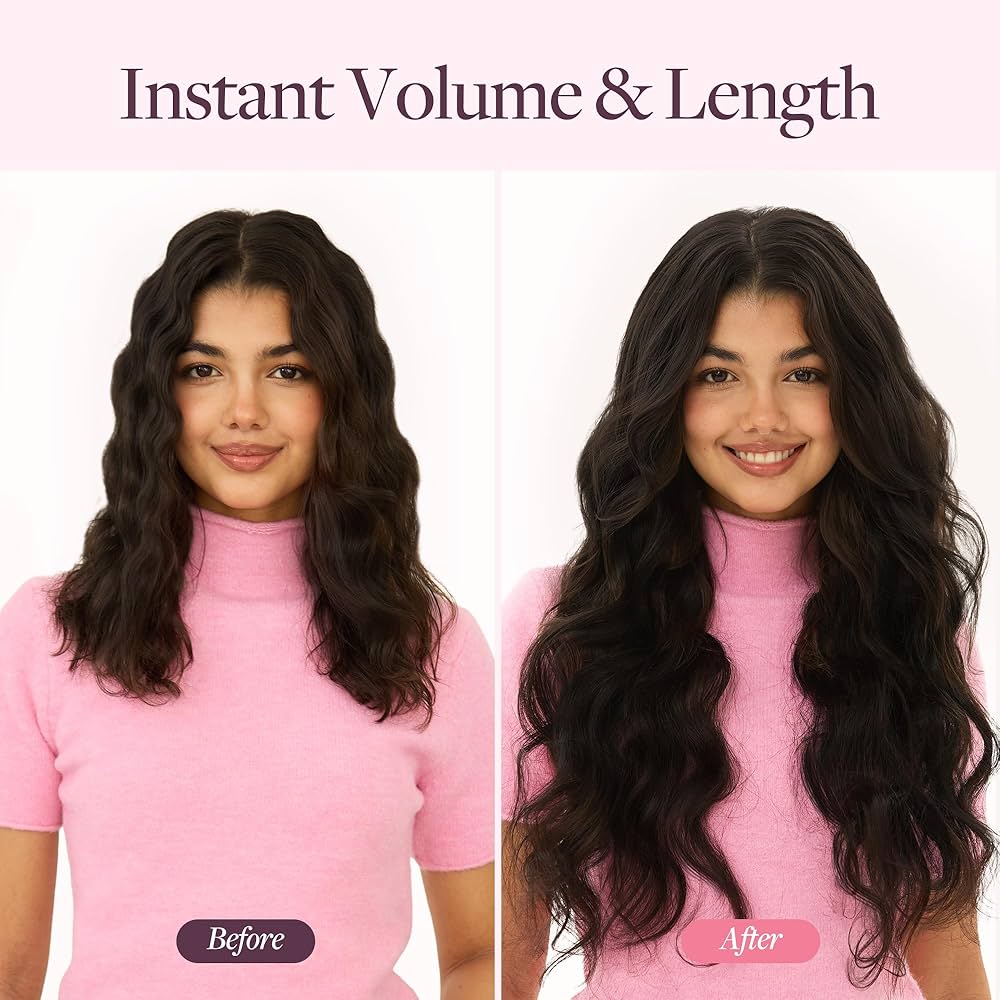 Clip in Hair Extensions Real Human Hair, Remy Human Hair Extensions Clip ins for Women, Natural Human Hair