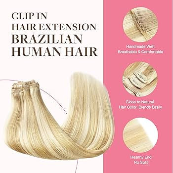 Clip in Hair Extensions Real Human Hair, Remy Human Hair Extensions Clip ins for Women, Natural Human Hair
