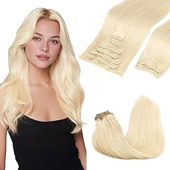 Clip in Hair Extensions Real Human Hair, Remy Human Hair Extensions Clip ins for Women, Natural Human Hair