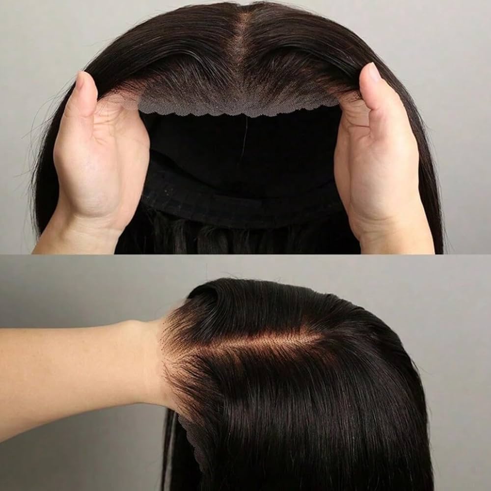 5x5 Glueless Wigs Human Hair Pre Plucked Pre Cut 24 Inch Body Wave Lace Front Wigs Human Hair 180% Put on And Go Glueless Wig For Black Women