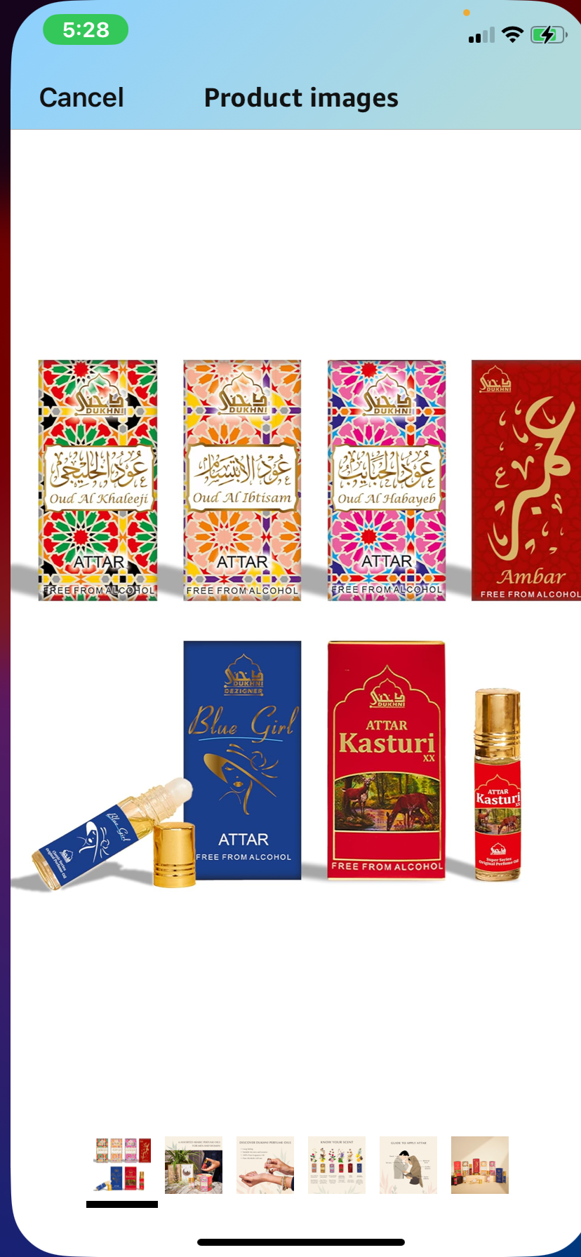 Dukhni Premiere Attar Oil Set Arab Purfume Oils For Men and Women | 6 Assorted Scents x 6ml | Arabian Oudh Oil Fragrances | Sampler Gift Set, Halal & Vegan Islamic Scents