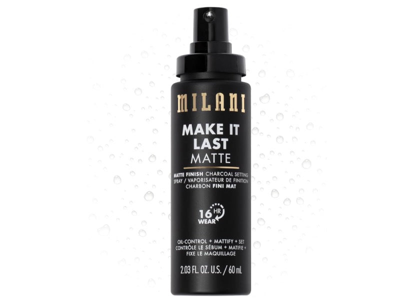 Milani Setting Spray + Primer, Make It Last Matte- Oil Absorbing Charcoal Formula to Control Shine, Matte Finish Setting Spray for Makeup and Primer for Oily Skin, Prime +Correct + Set, 2.03 Fl.
