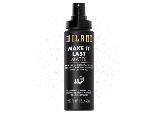 Milani Setting Spray + Primer, Make It Last Matte- Oil Absorbing Charcoal Formula to Control Shine, Matte Finish Setting Spray for Makeup and Primer for Oily Skin, Prime +Correct + Set, 2.03 Fl.