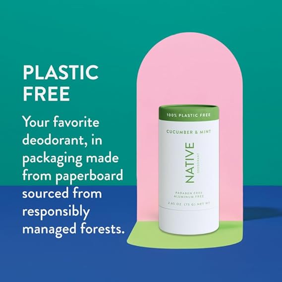 Native Deodorant | Natural Deodorant for Women and Men, Aluminum Free with Baking Soda, Probiotics, Coconut Oil and Shea Butter | Coconut & Vanilla, Lavender & Rose, Cucumber & Mint - Variety Pack of 3