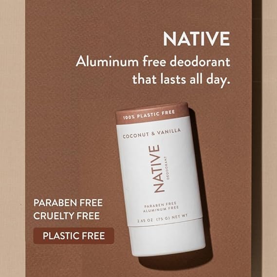Native Deodorant | Natural Deodorant for Women and Men, Aluminum Free with Baking Soda, Probiotics, Coconut Oil and Shea Butter | Coconut & Vanilla, Lavender & Rose, Cucumber & Mint - Variety Pack of 3