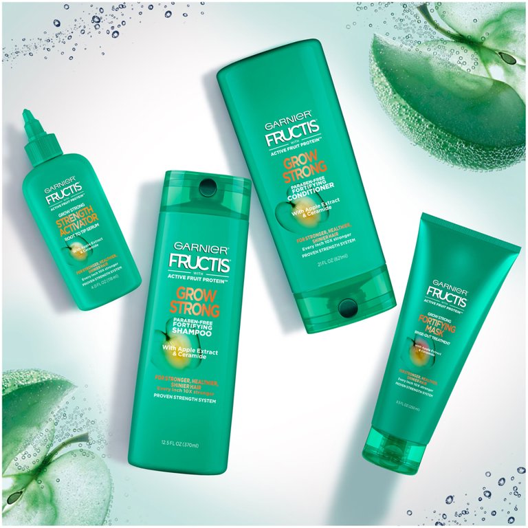 L'Oreal Paris Garnier Fructis Grow Strong Strengthening & Split End Repair Daily Shampoo, 12.5 fl oz