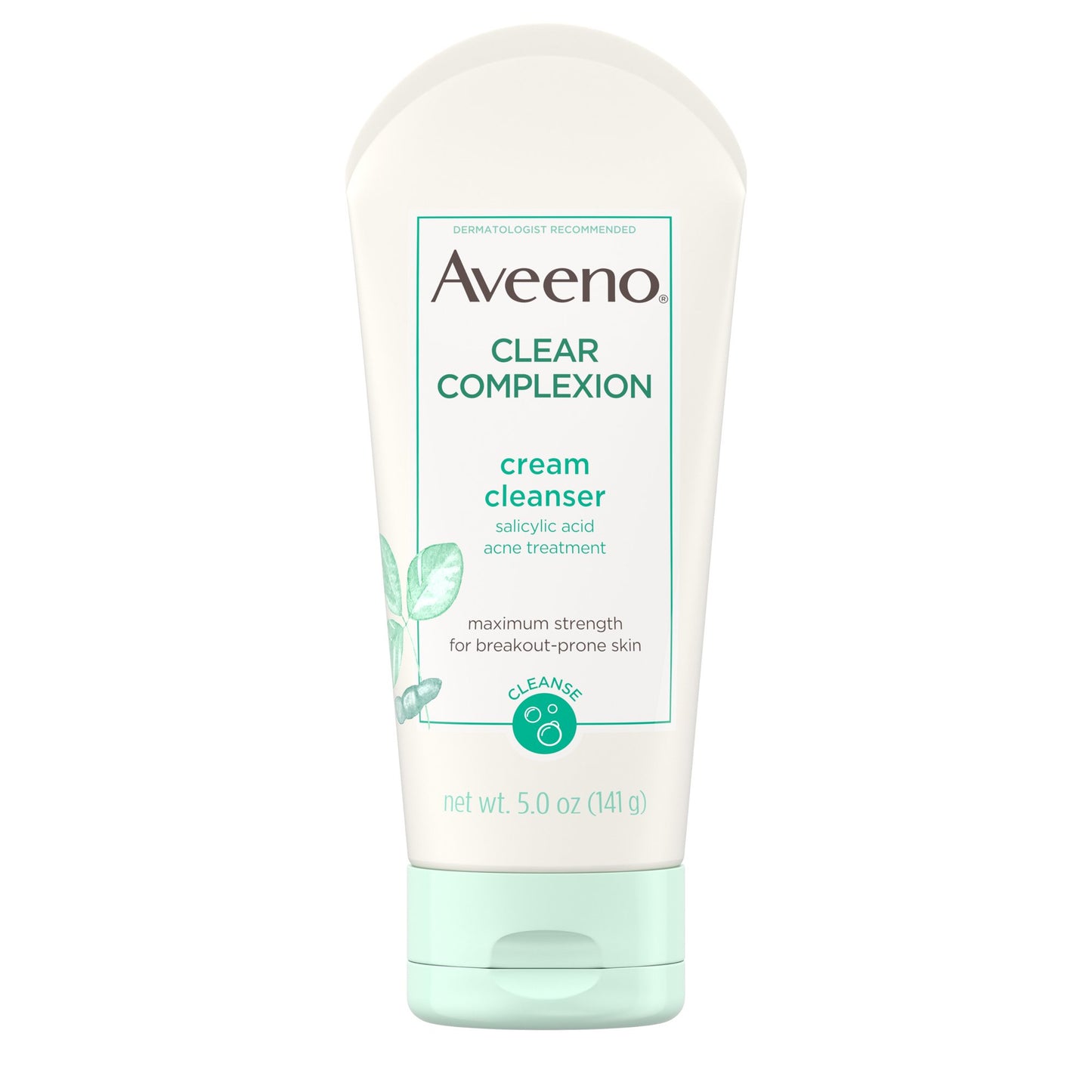 Aveeno Clear Complexion Cream Salicylic Acid, for Oily Skin, Oil-Free, 5 fl oz