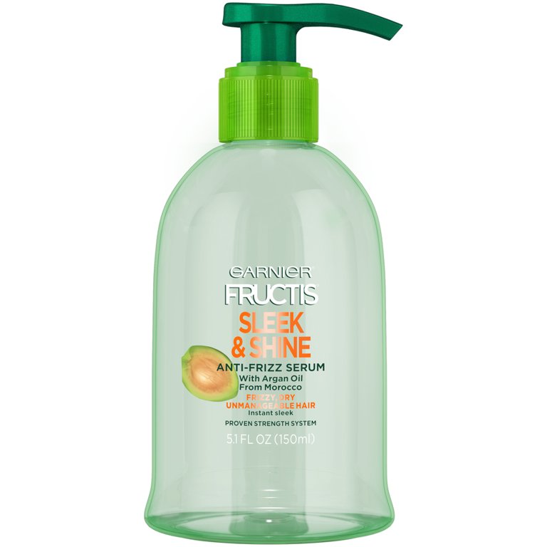 Garnier Fructis Sleek & Shine Anti-Frizz Serum for Frizzy, Dry Hair, 5.1 fl oz