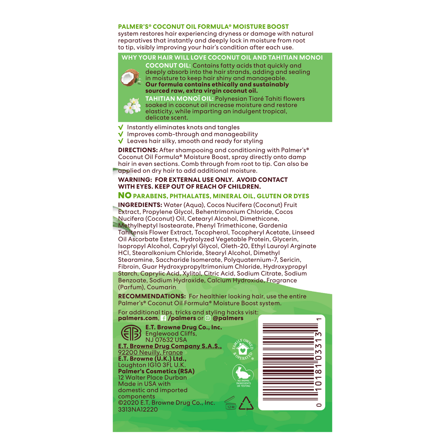 Palmer's Coconut Oil Formula Leave-in Conditioner 8.5 fl. oz.