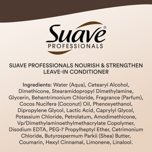 Suave Professionals for Natural Hair Nourish and Strengthen Leave-in Conditioner Paraben-Free and Dye-Free for Coily Hair 13.5 oz