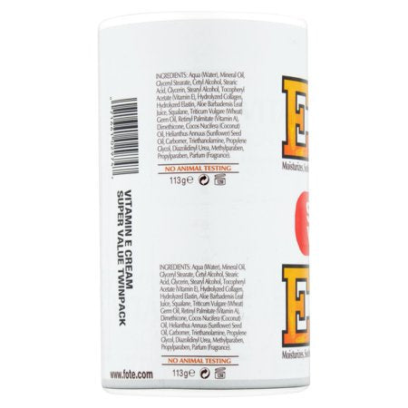 (4 Pack) Fruit of the Earth Vitamin E Skin Care Cream Super Value, 4 oz, 2 pack