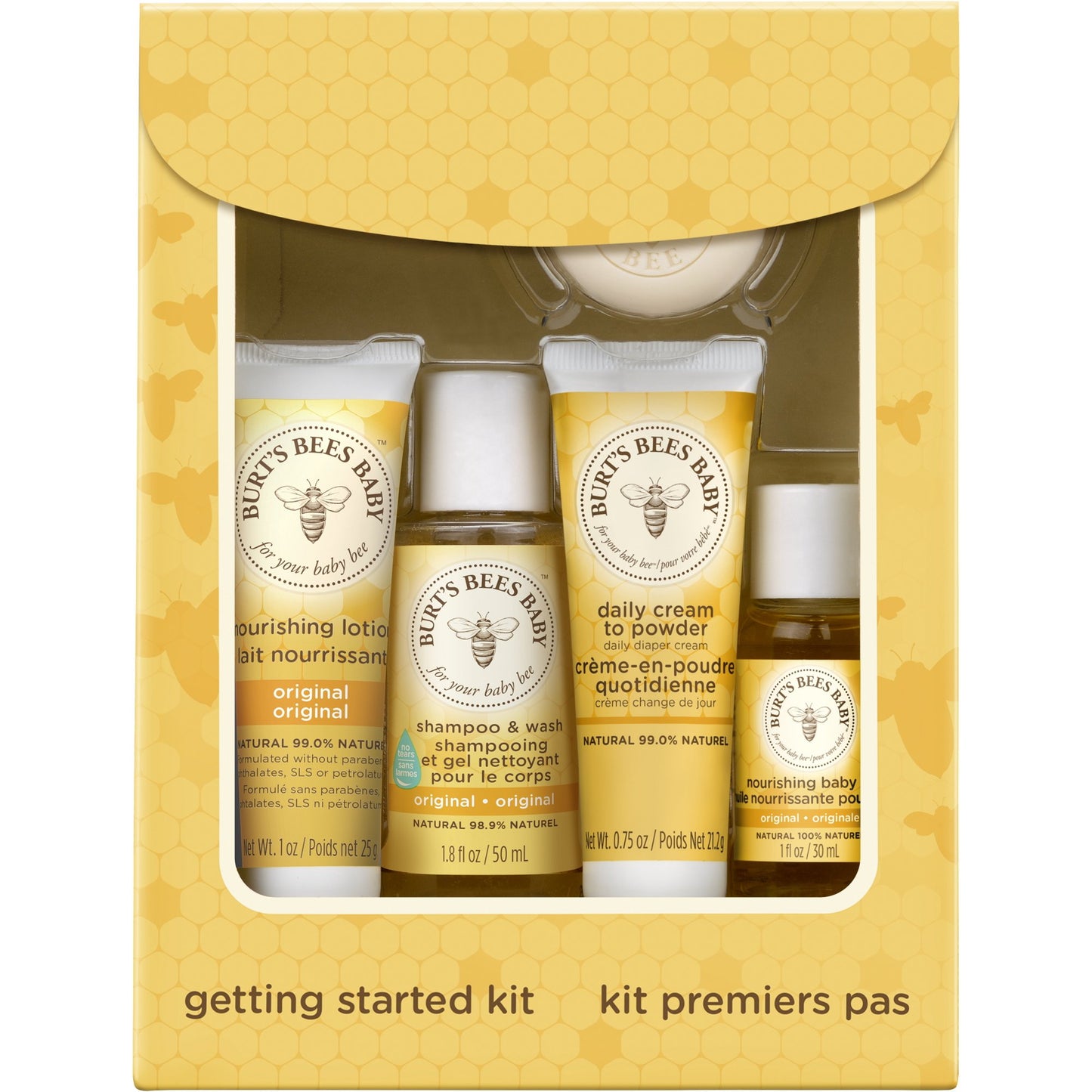 Burt's Bees Baby Getting Started Gift Set, 5 Trial Size Baby Skin Care Products