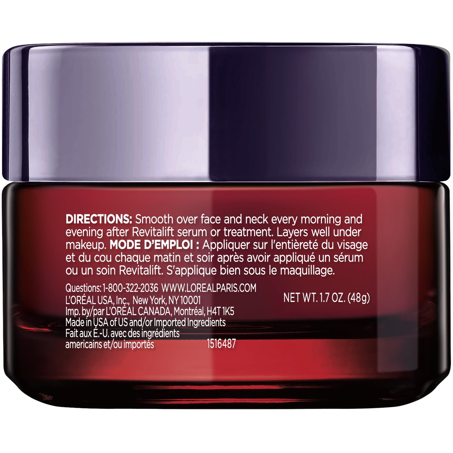 L'Oreal Paris Triple Power Anti-Aging Face Moisturizer, Revitalift, 1.7 oz.