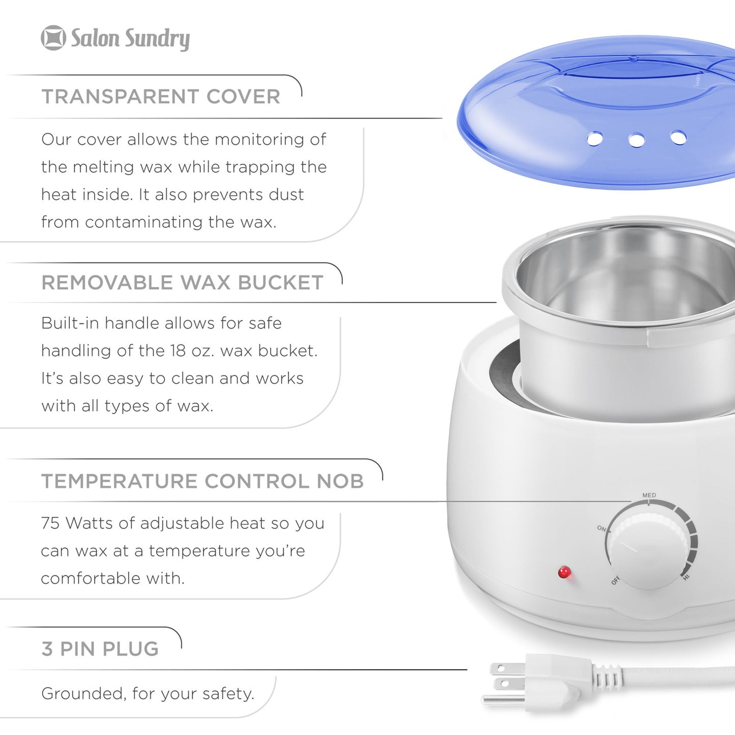 Salon Sundry Portable Electric Hot Wax Warmer Machine for Hair Removal