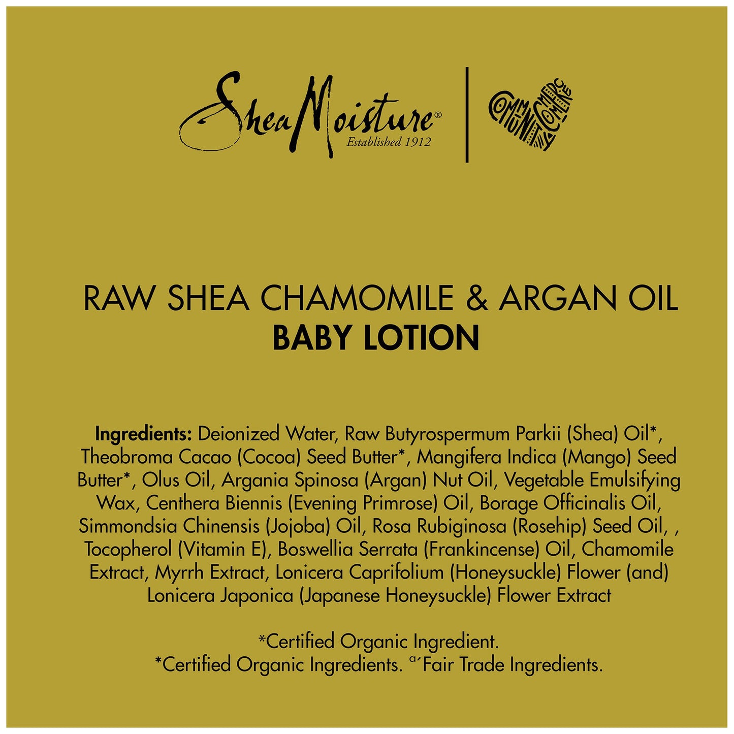 Shea Moisture Raw Shea, Chamomile & Argan Oil Baby Lotion