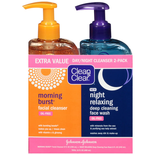 Clean & Clear 2 Pack Liquid Facial Cleanser, for All Skin Types, Oil Free, 2 items