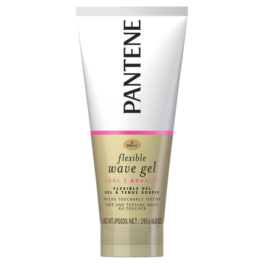 Pantene Flexible Wave Gel for Curly Hair, Non-Sticky Formula, 6.8 oz
