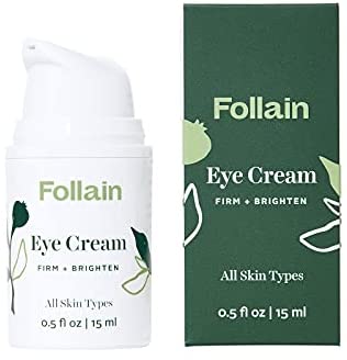 Follain Eye Cream: Firm + Brighten | for Dark Circles and Puffiness, Helps Improve Look of Fine Lines, Wrinkles, Under-Eye Bags, Vitamin C & Caffeine, Firming & Hydrating Gel, Cruelty Free, 05. fl oz