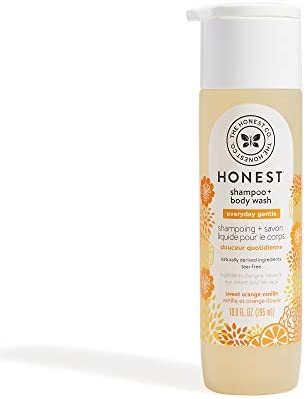 The Honest Company Perfectly Gentle Sweet Orange Vanilla Shampoo + Body Wash, Tear-Free Baby Shampoo with Naturally Derived Ingredients, Sulfate- & Paraben-Free Baby Bath, 10.0 Fl Ounces