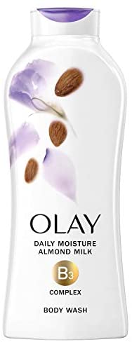 Body Wash for Women by Olay, Daily Moisture with Almond Milk Body Wash, 22 oz, (4 Count)