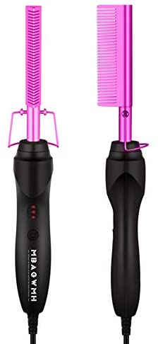 Hot Comb Hair Straightener - Electric Straightening Comb for African American Hair and Wigs - Technology Hair Straightener for Wet and Dry Hair -Multifunctional Straight Hair and Curly Hair
