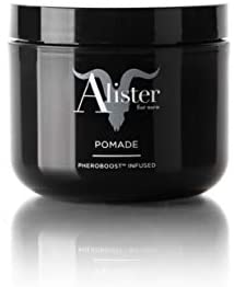 Alister For Men Pomade Classic Strong Hold - Texture + Definition For All Hair Types - Pheroboost Infused with Eucalyptus, Kelp + Mint - Vegan, Sulfate-Free, Cruelty-Free, Paraben-Free - 4 oz