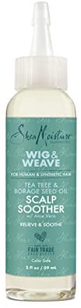 SheaMoisture Scalp Soother Oil Serum for Wig and Weave Tea Tree and Borage Seed Oil Paraben Free Scalp Treatment, 2 Ounce
