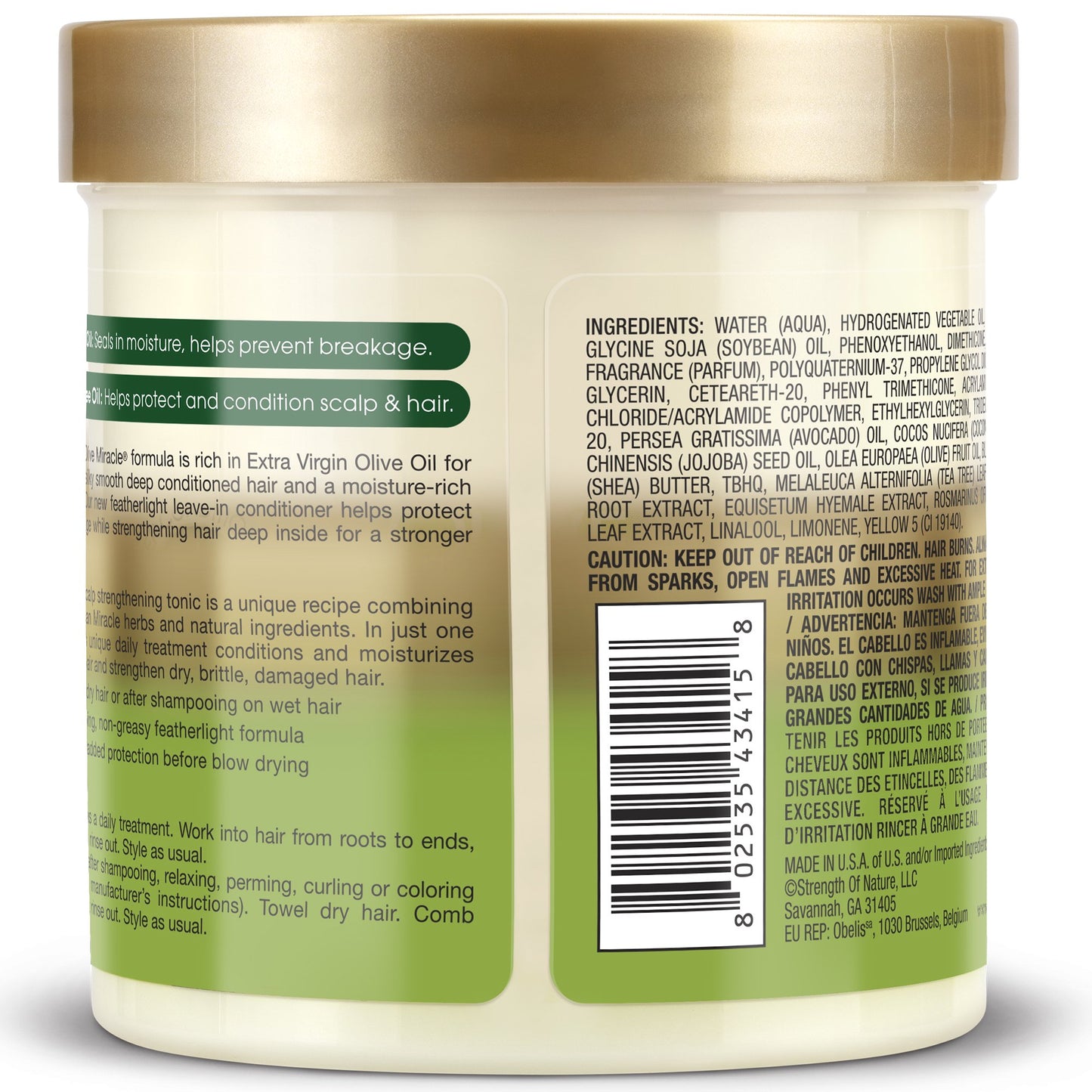 African Pride Olive Miracle Anti-Breakage Leave -In Conditioner CRèME - 15oz