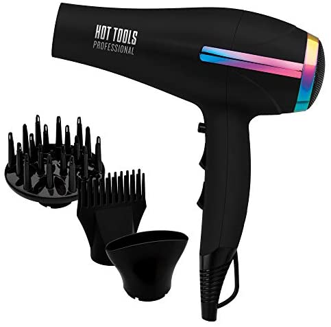 HOT TOOLS Professional 1875W Turbo Ceramic Rainbow Hair Dryer, 1 Count