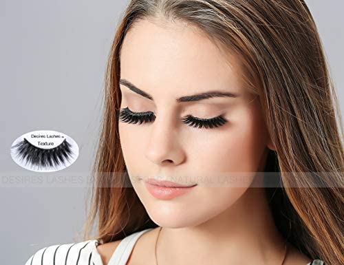 DESIRES LASHES By EMILYSTORES Natural Eyelashes 3D Faux-Mink Lashes Multipack 5Pairs, Texture