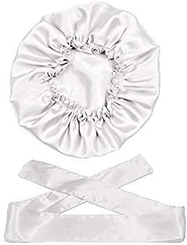 Wig Bonnet Edge Scarf Set, Stain Edge Laying Scarf for Lace Frontal Wigs, Double-Layered Satin Sleep Bonnet for Kids and Adults (Various 1pcs Bonnet+ 1pcs Frontal Wraps)