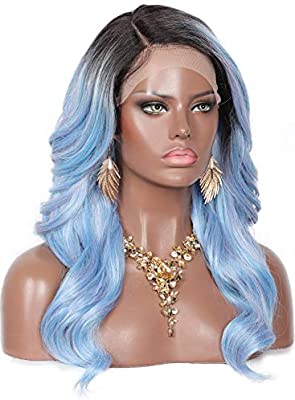 Kalyss 21" Swiss Lace Front Wigs with Baby Hair for Women Side Parted Long Curly Wavy Heat Resistant Japan-made Synthetic 5” Deep Lace Part Ombre Burgundy Red Wigs