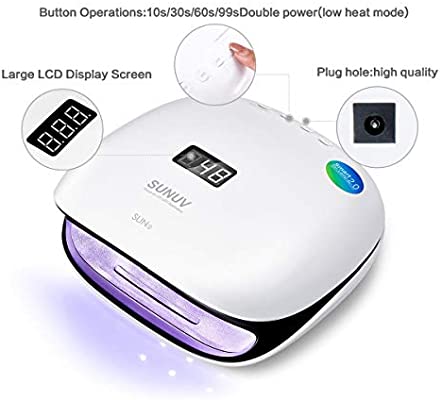 SUNUV 48W UV LED Light Lamp Nail Dryer for Gel Polish with Auto Sensor Professional Nail Art Tools SUN4