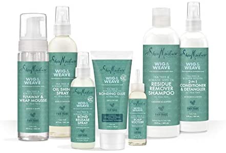 SheaMoisture Bonding Glue Hair Cream for Wig and Weave, Tea Tree and Borage Seed Water-based Hair Product, 6.3 Ounce