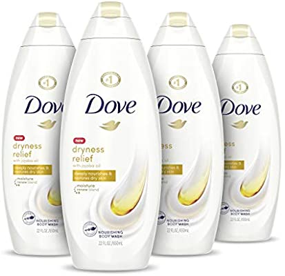 Dove Body Wash for Dry Skin Dryness Relief Effectively Washes Away Bacteria While Nourishing Your Skin 22 oz, 4